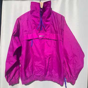 Vintage Columbia fuchsia pink cropped windbreaker