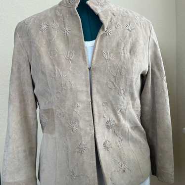 Coldwater Creek Suede Leather Jacket Women Size Me