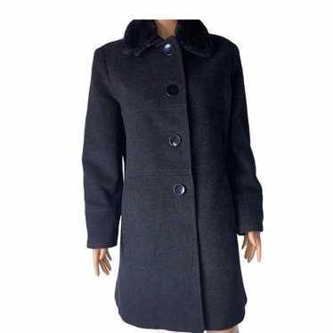 VTG Charles Klein gray wool Coat SZ 8