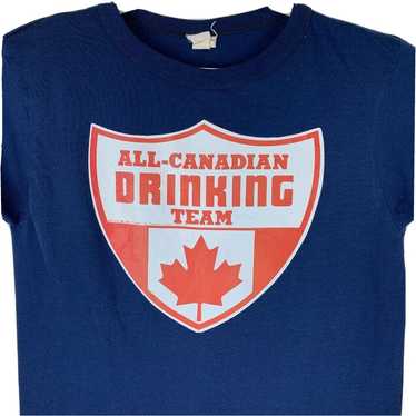 Vintage All Canadian Drinking Team T Shirt Small C