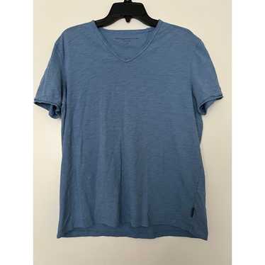 John Varvatos Blue Miles V-Neck Short Sleeve Top S