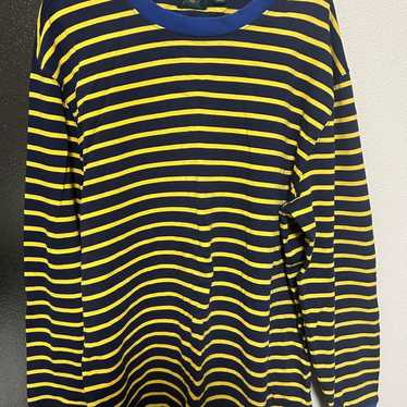 J.Crew Navy/Yellow Stripe L