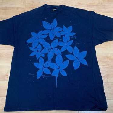 Old Stussy Floral Print T-shirt Navy