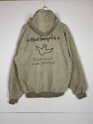 さらに100円引き◆Mark Gonzales◆MOTION SIGN LOGO SWEATSHIRT Vintage Mark Gonzales Hoodie Print Logo Black Color Men's L