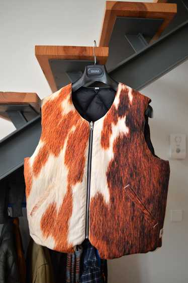 Stussy Stussy reversible down vest, with cow print