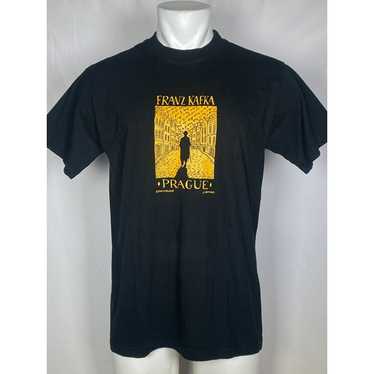 VTG Franz Kafka Prauge Art Praha Handmade 90's T-S