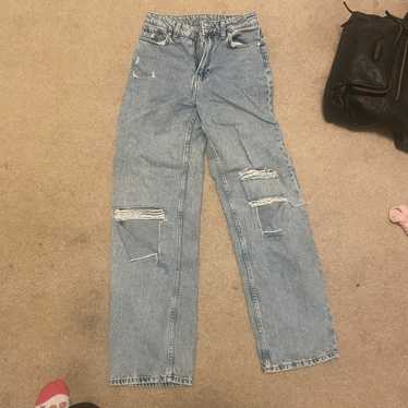 Vintage Style Distressed Jeans