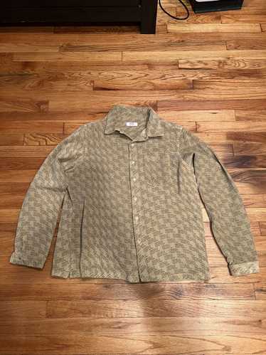 ERL ERL All Over Logo Print Corduroy Button Up Bei