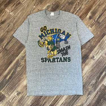 Vintage 1980s Michigan Wolverines Smash The Sparta