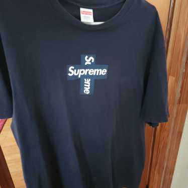 Supreme Cross Box Logo Navy