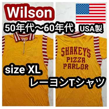 50s WILSON Rayon T-shirt Vintage T-shirt XL