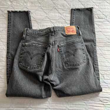 Levi’s 25x28 501s grey denim high waisted jeans