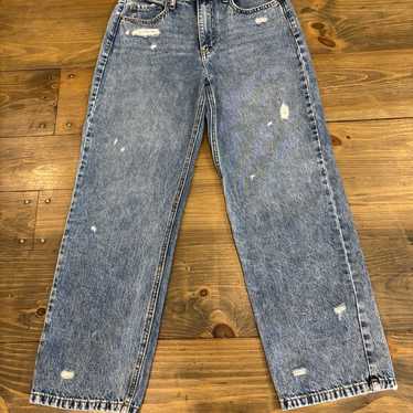 Sneak Peek jeans, medium acid wash, size 7/28