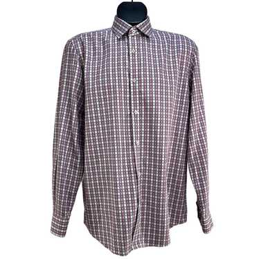 Vintage Robert Graham Button Down Shirt Check Grid