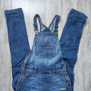 American Rag Distressed Denim Jean Overalls 100% C