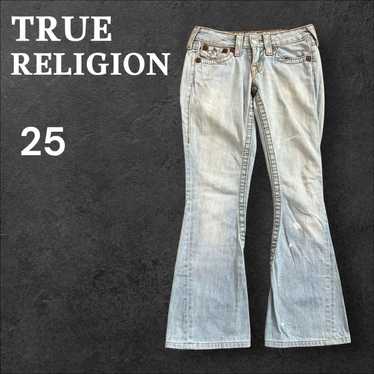 TRUE RELIGION Damaged Denim Flare Denim M