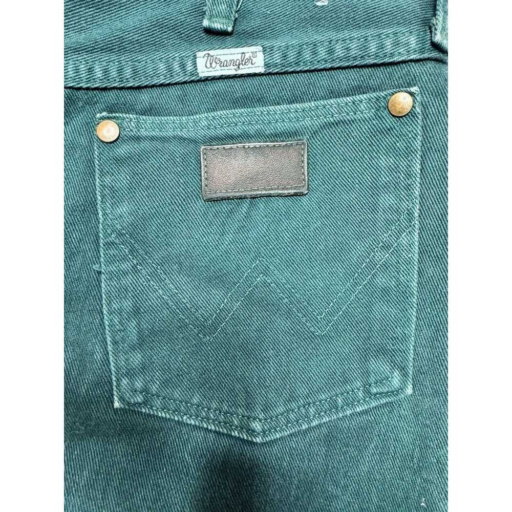 VTG Wrangler 16MWZRG Women's Green High Rise Tape… - image 4