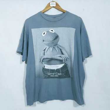 Vintage 90s KERMIT the frog think green parody tee ji… - Gem
