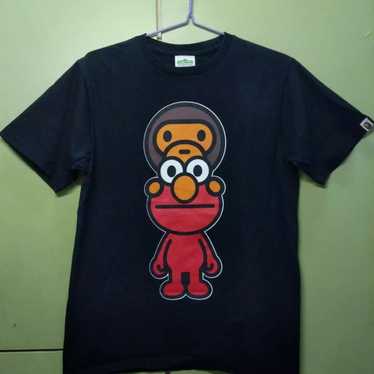 BAPE x Sesame Street Milo & Elmo Tee Black Men's - FW19 - GB