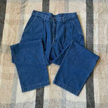 VTG High Rise Pleated Straight Leg Jeans