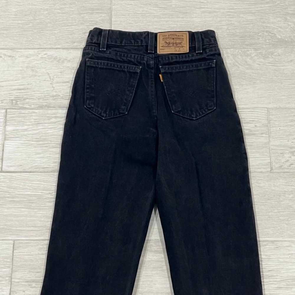 Vintage Levi’s 550 Black Denim Orange Tab High Wa… - image 2