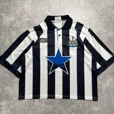 【93/95 asics Newcastle United Home S/S Made in Eng