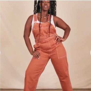 Rust Clay Big Bud Press Overalls XXS White Stitchi