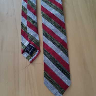 Vintage 70s Silk Striped Skinny Tie