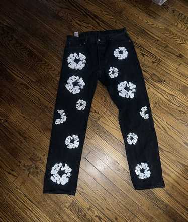 DENIM TEARS DENIM TEARS COTTON WREATH JEAN BLACK