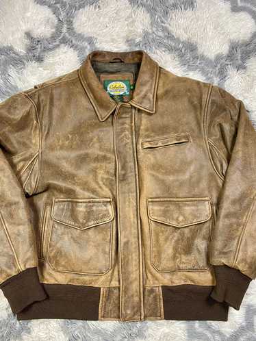 Cabelas Vintage Cabelas Leather Jacket XL Bomber F