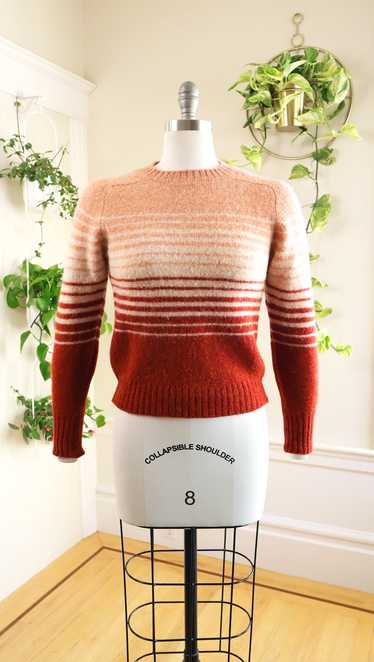 NEW ⭐️ 1970s Striped Knit Wool Sweater | x-small/s