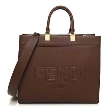 FENDI Vitello Cher Logo Debossed Medium Fendi Suns