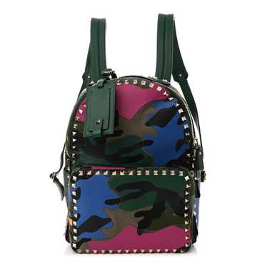 VALENTINO GARAVANI Nylon Calfskin Psychedelic Camo