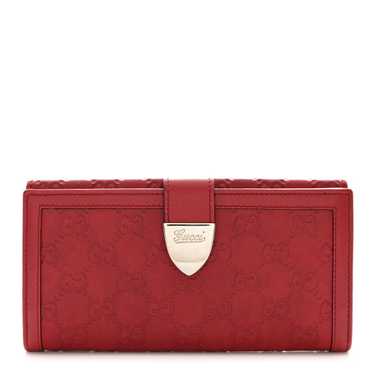 GUCCI Guccissima Continental Wallet Red