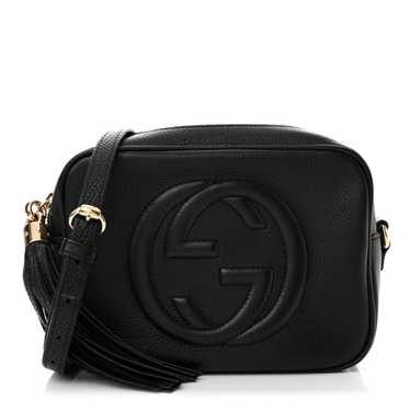 GUCCI Pebbled Calfskin Small Soho Disco Bag Black