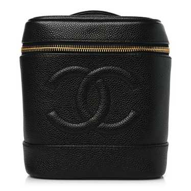 CHANEL Caviar Cosmetic Vanity Bag Black