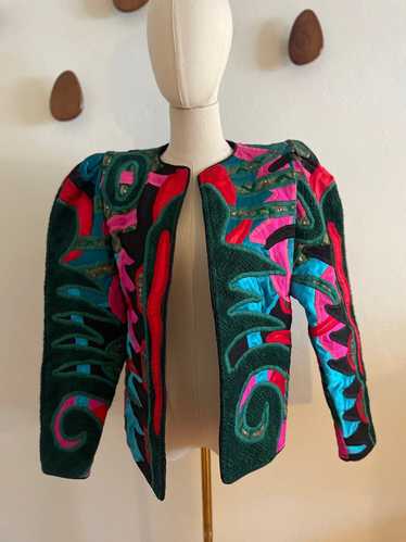 Le Coleccion Judith Roberts 1980s Patchwork Jacket