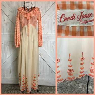 70's Vintage Candi Jones California Peach Orange W