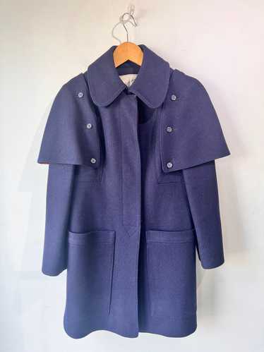 Saks Fifth Avenue Navy Wool Great Coat