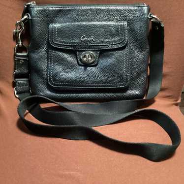 Coach Black Pebbled Leather Crossbody Bag