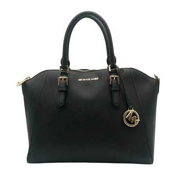 Michael Kors Black Ciara Saffiano Satchel