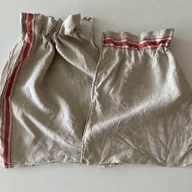 Vintage Linen Pouch Set of 2