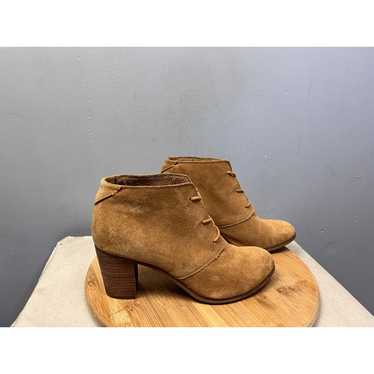 TOMS Boot Womens 9.5 Lunata Wheat Suede Block Heel