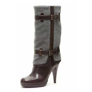 COLE HAAN Kennedy Tall Leather/Wool Heeled Boot Si