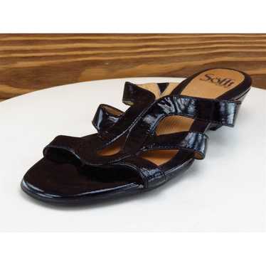 Sofft Size 5.5 M Women Sandal Slide Black Leather