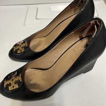 Tory Burch black wedges