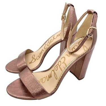 Sam Edelman Yaro Pink Metallic Leather Heels Anthr