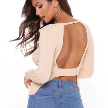 Fashion Nova Vintage Open Back Top