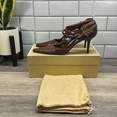 Michael Kors cognac brown heels