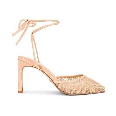 RAYE Nude Lace Up Net Heels